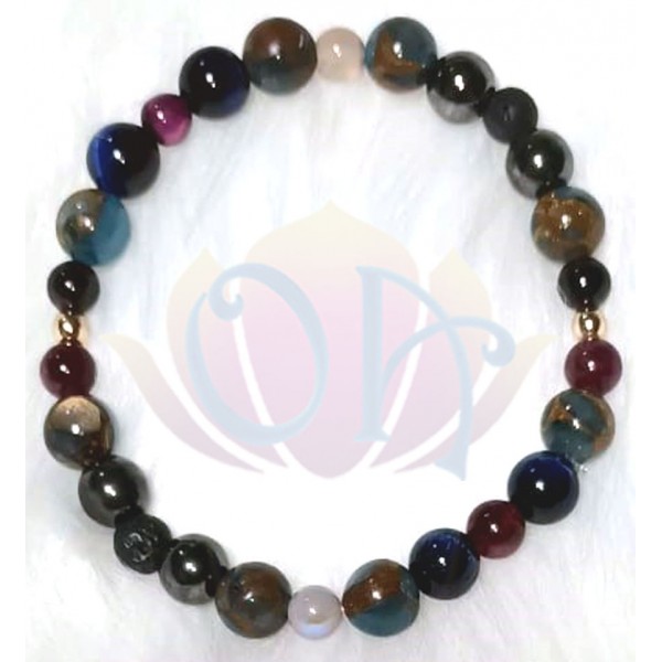 PULSEIRA ANCESTRAL - PLANETA AZUL (C/ PEDRAS PRECIOSAS) PULSEIRA ANCESTRAL - PLANETA AZUL (C/ PEDRAS PRECIOSAS)